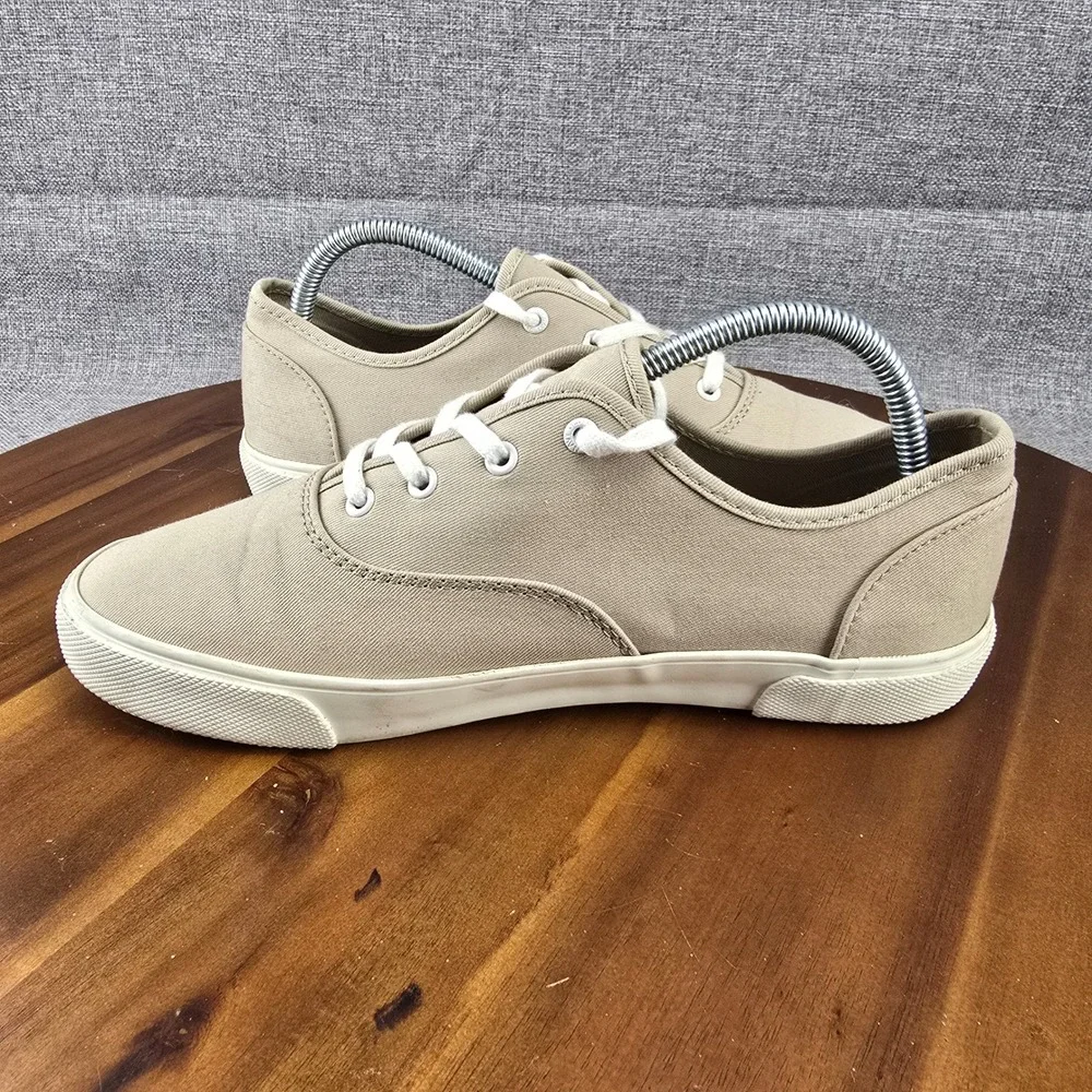 Old Navy Womens Tan Canvas Lace Up Sneakers Size 8 Casual‎ Shoes SZ 8